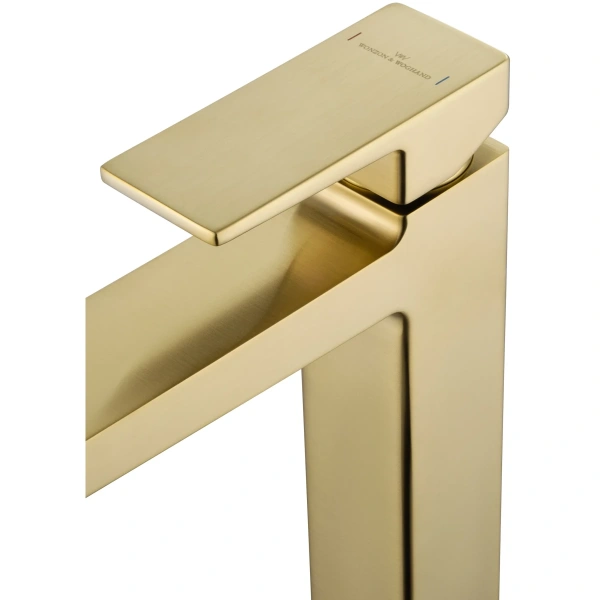 Смеситель для раковины высокий WONZON & WOGHAND CUBE 2.0, брашированное золото WW-88019068-BG