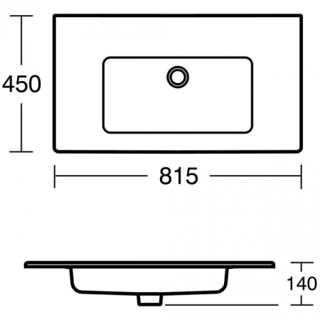 Раковина встраиваемая сверху Ideal Standard Tempo E066901