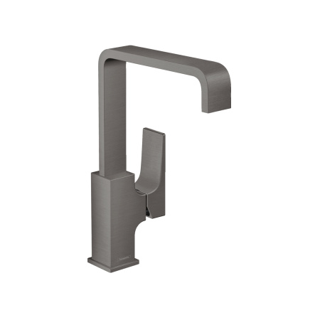 Смеситель для раковины с донным клапаном Push-Open Hansgrohe Metropol 32511340 шлифованный черный хром