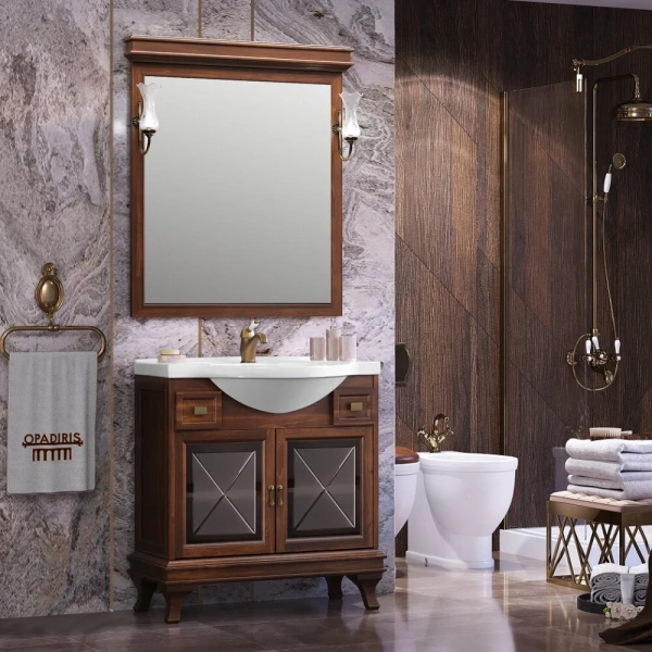 Зеркало Opadiris Борджи 85 00-00007322  светлый орех, без светильника