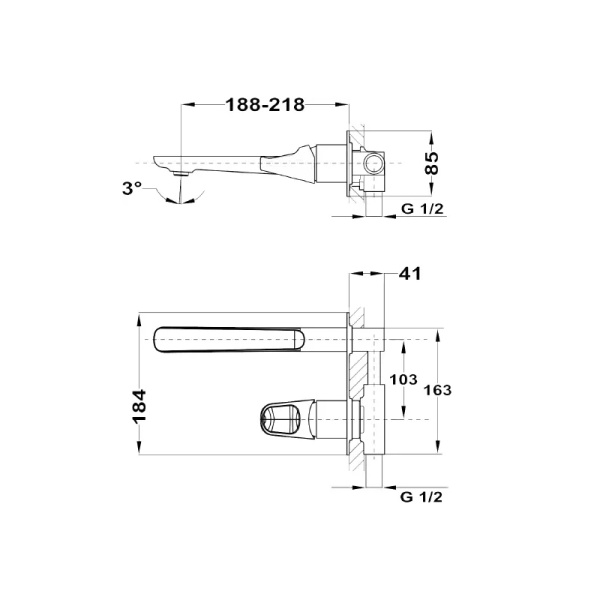 Смеситель для раковины  Teka Sense 914610200 хром