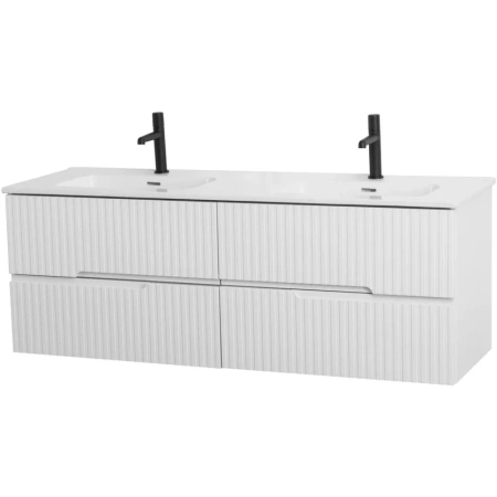 Тумба под раковину Cezares DUET-N-1400-4C-SO-2-BL Bianco Lucido