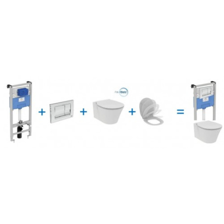 Комплект унитаз + инсталляция Ideal STANDARD Connect Air E212801