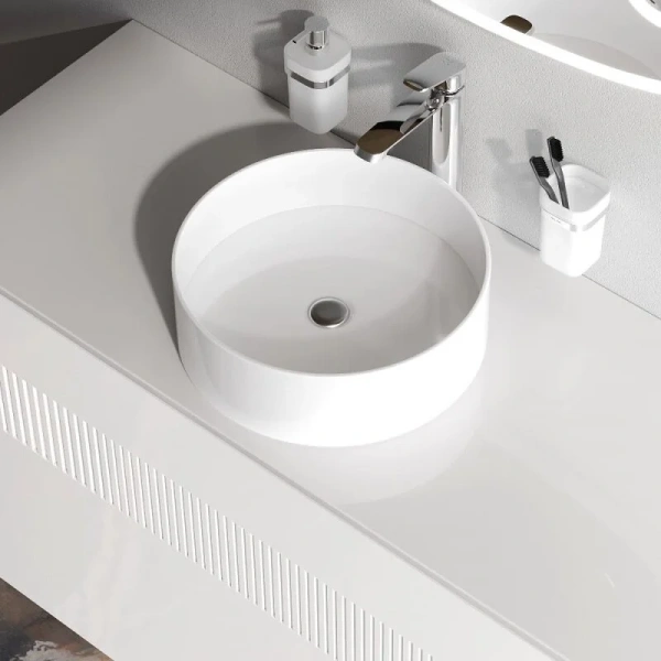 Раковина накладная (40х40) Am.Pm Func M8FWCC40400WG белый