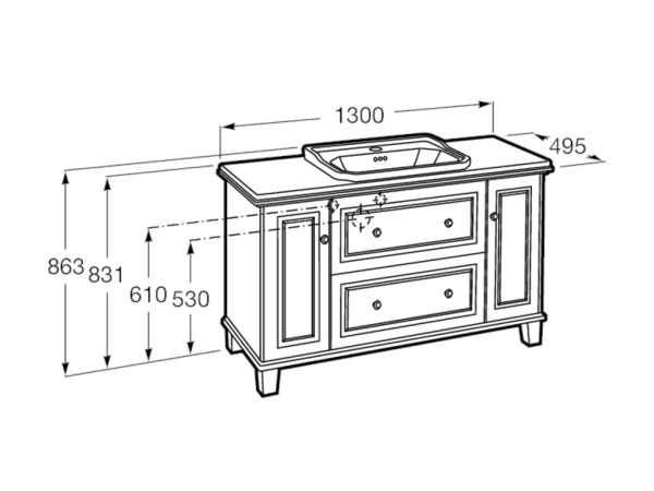 Столешница под раковину Roca Carmen мраморная black marquina 857142421 Столешница под раковину Roca Carmen мраморная black marquina 857142421