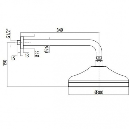 Верхний душ Gattoni PD SFPCL30V0br