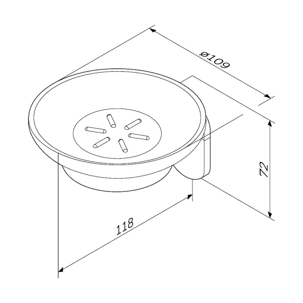 Стеклянная мыльница с настенным держателем Am.Pm X-Joy A8434222