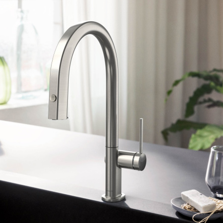 Смеситель для кухни с подключением к фильтру Hansgrohe Aqittura M91 FilterSystem 76803800 нержавеющая сталь