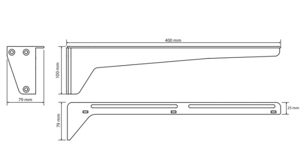 Кронштейн для умывальника 40см  Bemeta Hotel 201541024