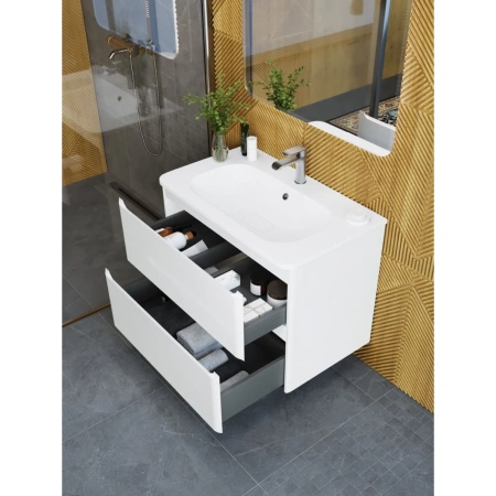 Тумба без раковины Art&Max Sanremo AM-Sanremo-800-2C-SO-BL белый глянец