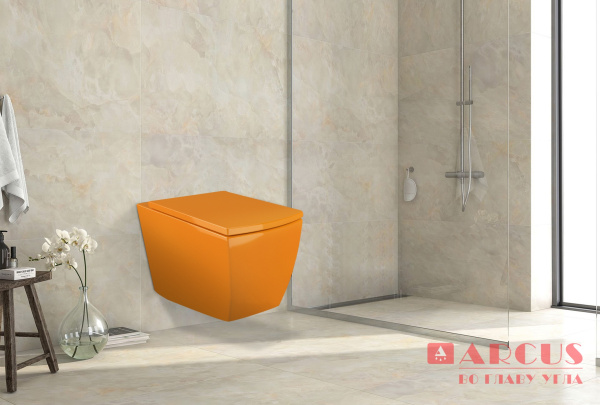 Унитаз подвесной Arcus G-050 оранжевый микролифт
