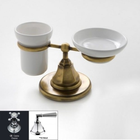 Мыльница и стакан Nicolazzi Teide Metal 1494CR05