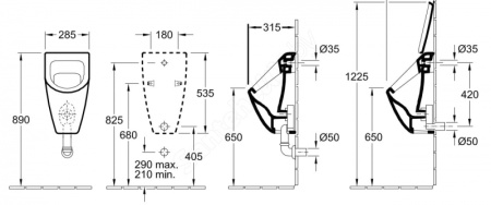Писсуар подвесной Villeroy&Boch Subway 75130001