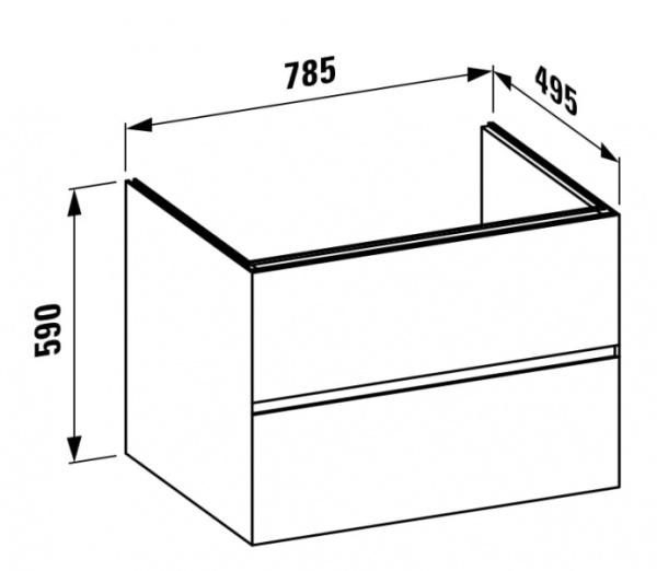 Тумба под умывальник Laufen Palomba 4.0720.2.180.222.1