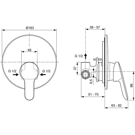 Гигиенический набор Ideal Standard IDEALSPRAY BD125AA