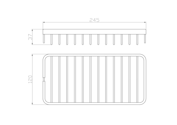 Полка для ванной WONZON & WOGHAND, хром WW-4101