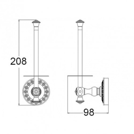 Бумагодержатель Zorg Antic AZR 09 BR