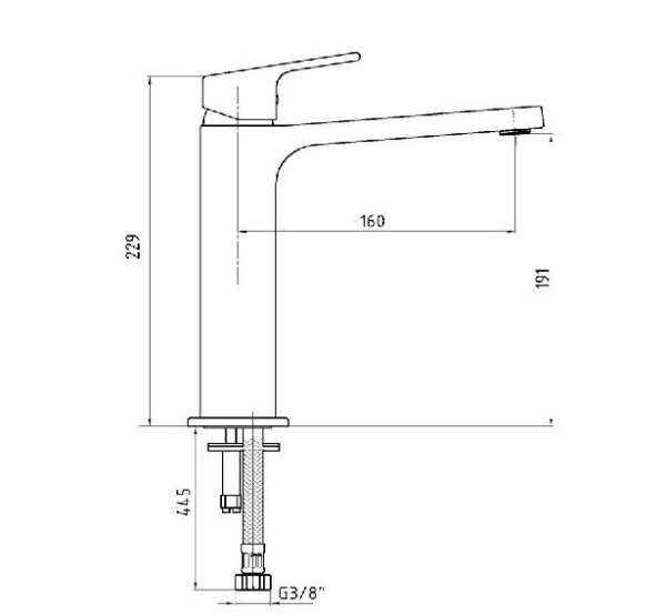 Смеситель для раковины E.C.A. Tiera 103588003EX