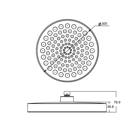 Верхний душ AQUAme AQM8601CR
