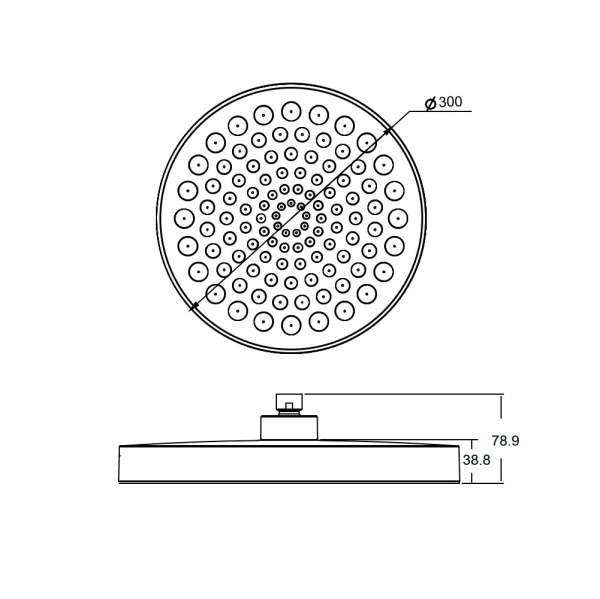 Верхний душ AQUAme AQM8601CR