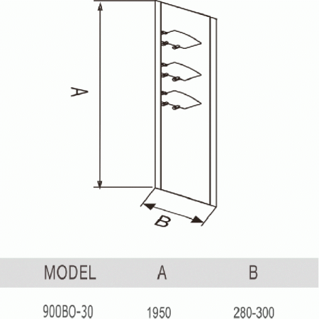 Душевая перегородка WeltWasser WW900 900B-30 (10000002929)