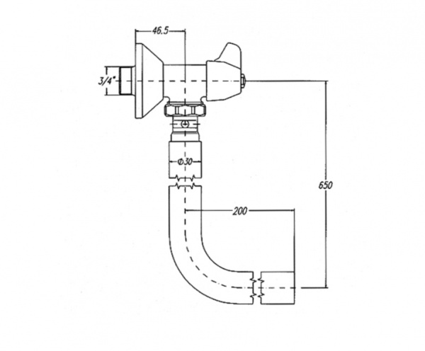Вентиль для смыва туалета без сливной трубки Mofem 166-0002-01