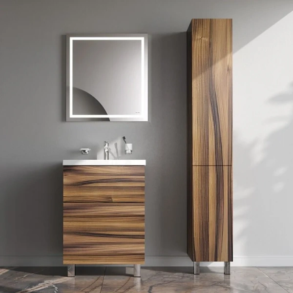 Пенал напольный 30 см Am.Pm Gem M90CSR0306HF, орех, правый