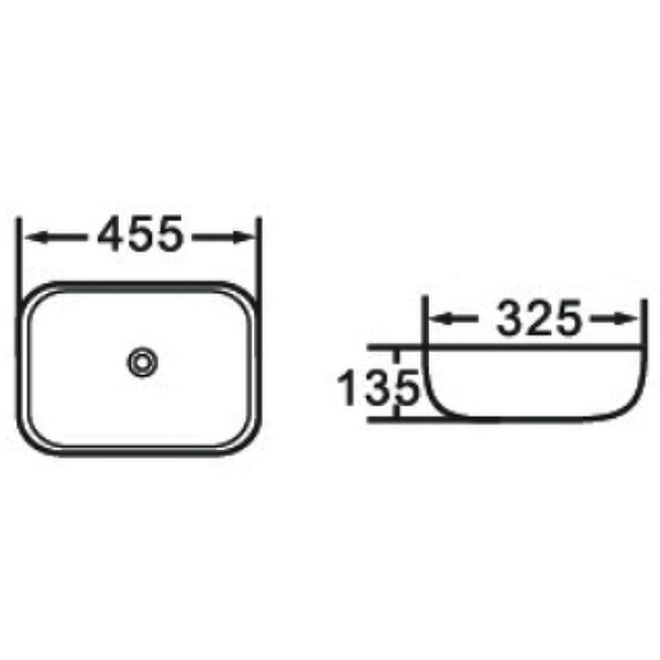 Раковина накладная (45х32) beWash Schutz BK4532CT020