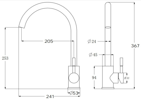 Смеситель для кухни ESKO K45 K45 White