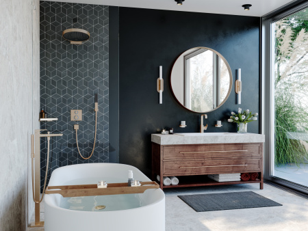 Стакан для зубных щеток Hansgrohe AddStoris 41749140 шлифованная бронза