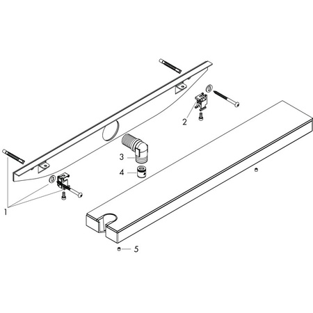 Подключение для душевого шланга с держателем Hansgrohe Rainfinity Porter 500 26843140 шлифованная бронза