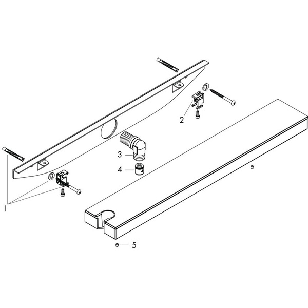 Подключение для душевого шланга с держателем Hansgrohe Rainfinity Porter 500 26843000 хром