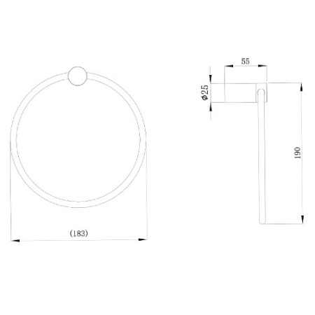 Полотенцедержатель Raiber Graceful RP-80006 хром