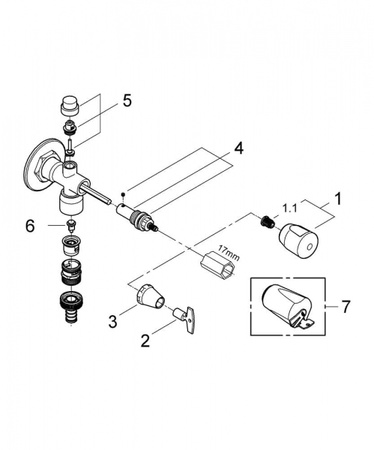 Наружний вентиль 1/2" Grohe 41206 000 (41206000)