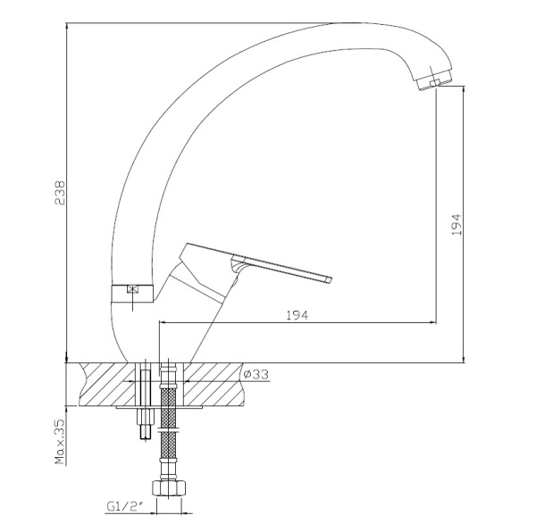 Смеситель для кухни ESKO SAINT-PETERSBURG SPb 03