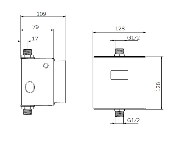 Сенсорная электронная система смыва для писсуара Am.Pm Spirit 2.0 CUSEF7006