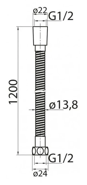 Душевой шланг Cezares Articoli Vari CZR-FMDC2-120-02 Душевой шланг Cezares Articoli Vari CZR-FMDC2-120-02