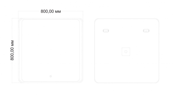 Зеркало с подсветкой Art&Max ELEGANT AM-Ele-800-800-DS-F