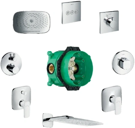 Скрытая часть Hansgrohe iBox universal 01800180 для накладной панели