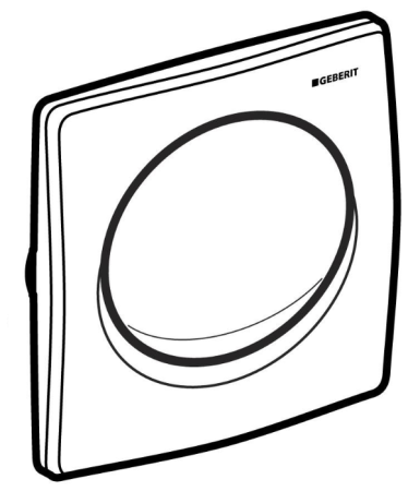 Смывная клавиша Geberit Samba, для системы пневматического управления смывом писсуара: Глянцевый хром, Пластик 241.319.21.1