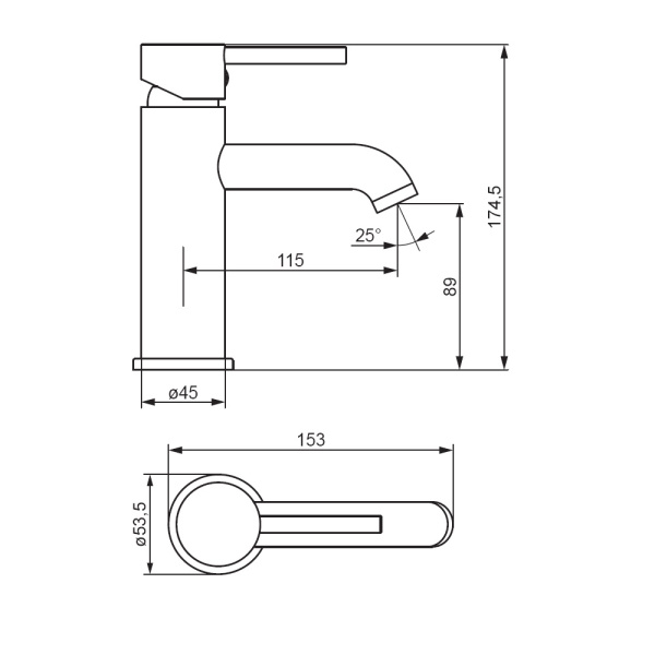 Смеситель для раковины Damixa Scandinavian Pure 360210000