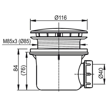 Сифон для поддонов Ravak Standard 90 X01314
