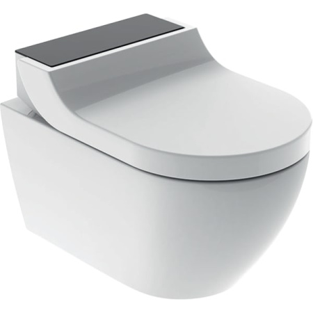 Подвесной унитаз-биде Geberit AquaClean Tuma Comfort, черный / стекло 146.294.SJ.1