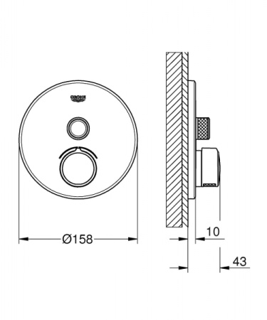 Смеситель для душа Grohe SmartControl  29144 000 (29144000) хром