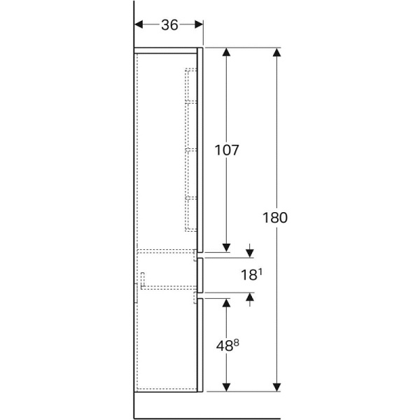 Шкаф-пенал Geberit﻿ Renova Plan 869000000