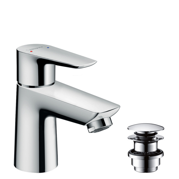 Смеситель для раковины с донным клапаном Push-Open Hansgrohe Talis E 71701000 хром