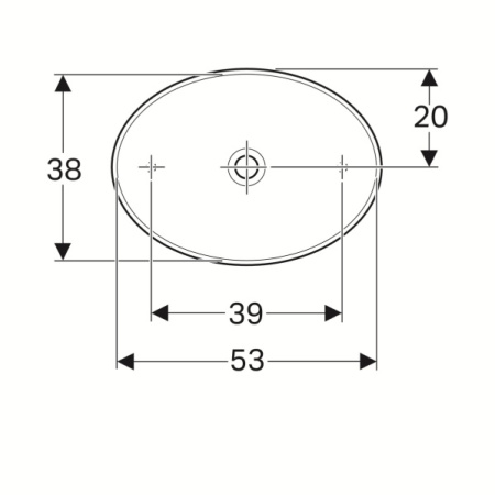 Раковина накладная (55х40) Geberit Variform 500.771.01.2
