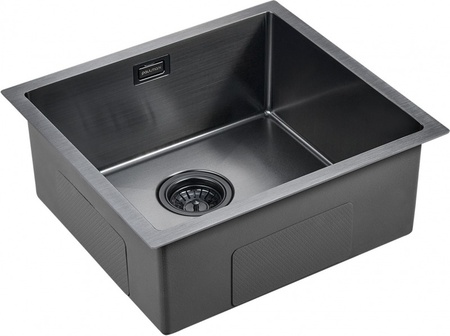 Кухонная мойка Paulmark Weser PM804844-GM вороненая сталь