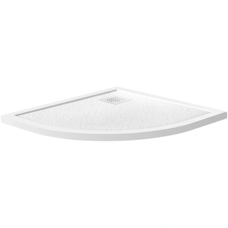 Поддон из искусственного мрамора BelBagno TRAY-MR-UNO-R-90-550-35-W-BO с сифоном белый матовый