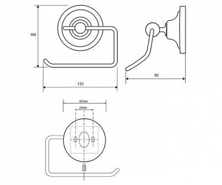 Держатель туалетной бумаги  Bemeta Retro 144112027